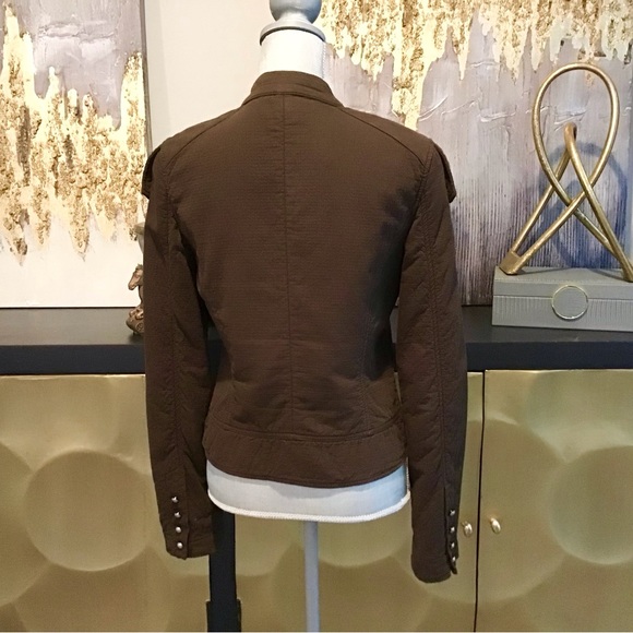 Zara Brown Military Jacket - Picture 4 of 7